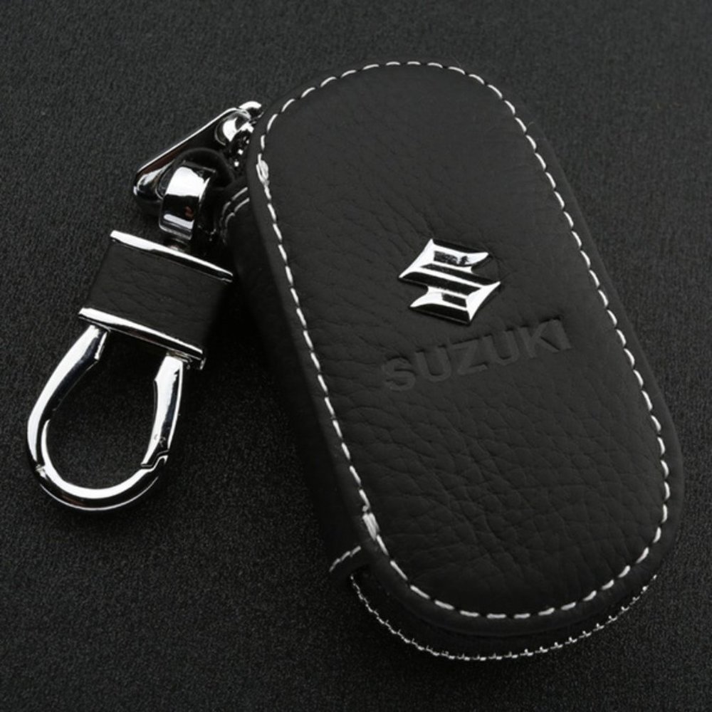 Multi Brand Suzuki leather Black Key Cover #837